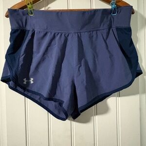 Under Armour Women's Navy HeatGear Running Athletic Shorts